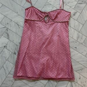 For Love And Lemons Pink Mesh Chemise
